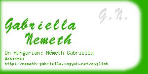 gabriella nemeth business card
