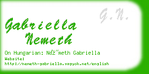 gabriella nemeth business card
